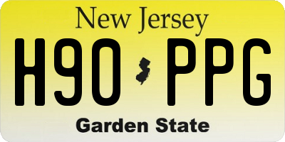 NJ license plate H90PPG