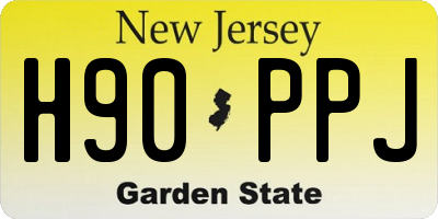 NJ license plate H90PPJ
