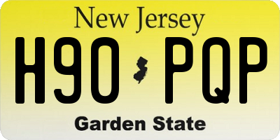 NJ license plate H90PQP