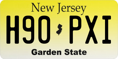 NJ license plate H90PXI