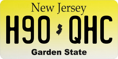NJ license plate H90QHC