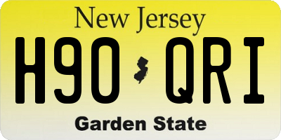 NJ license plate H90QRI