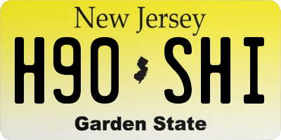 NJ license plate H90SHI
