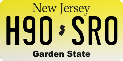 NJ license plate H90SRO