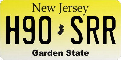 NJ license plate H90SRR