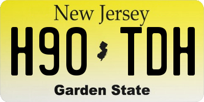 NJ license plate H90TDH