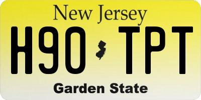 NJ license plate H90TPT