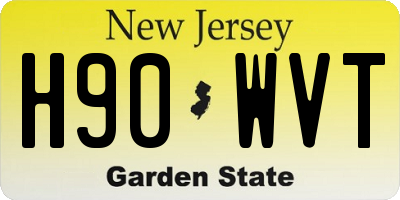 NJ license plate H90WVT