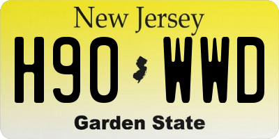 NJ license plate H90WWD