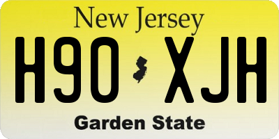 NJ license plate H90XJH