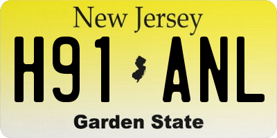 NJ license plate H91ANL