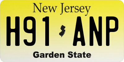 NJ license plate H91ANP
