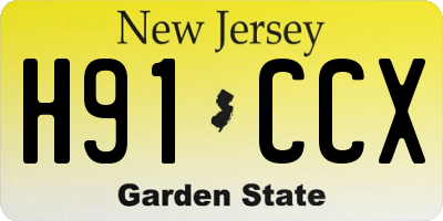 NJ license plate H91CCX