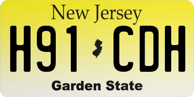 NJ license plate H91CDH