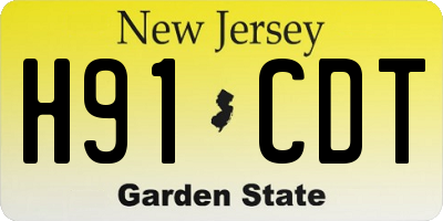 NJ license plate H91CDT