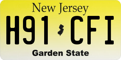NJ license plate H91CFI