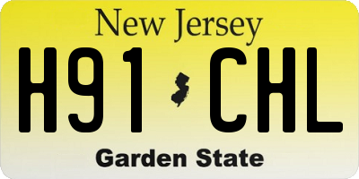 NJ license plate H91CHL