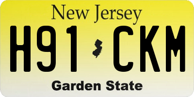 NJ license plate H91CKM