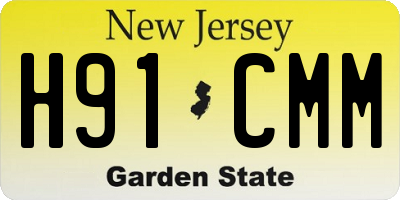 NJ license plate H91CMM