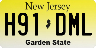 NJ license plate H91DML
