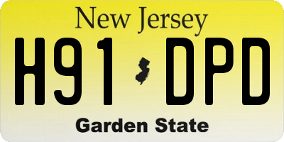 NJ license plate H91DPD