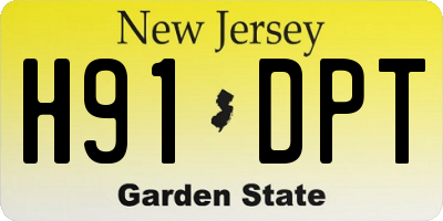 NJ license plate H91DPT