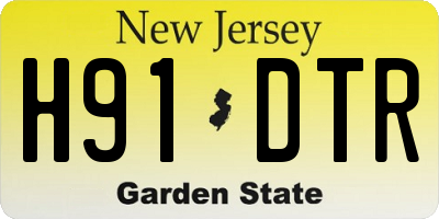 NJ license plate H91DTR