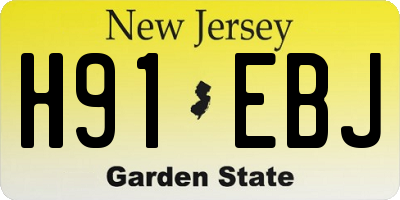 NJ license plate H91EBJ