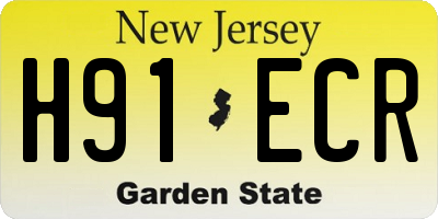 NJ license plate H91ECR