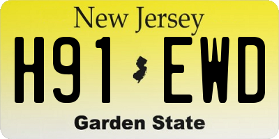 NJ license plate H91EWD