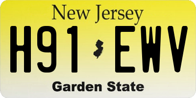 NJ license plate H91EWV