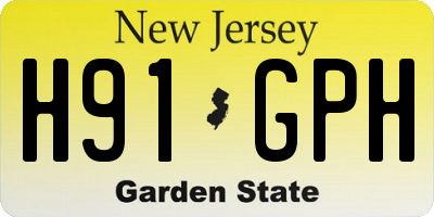 NJ license plate H91GPH