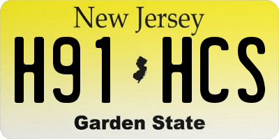 NJ license plate H91HCS