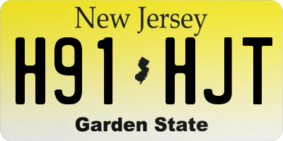 NJ license plate H91HJT