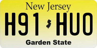 NJ license plate H91HUO