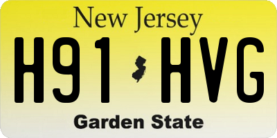NJ license plate H91HVG
