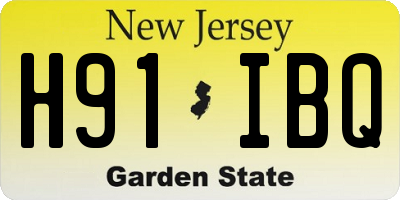 NJ license plate H91IBQ