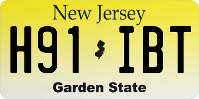 NJ license plate H91IBT