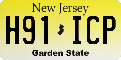 NJ license plate H91ICP