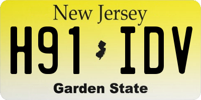 NJ license plate H91IDV