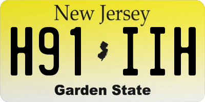 NJ license plate H91IIH
