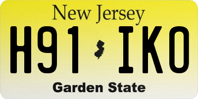 NJ license plate H91IKO