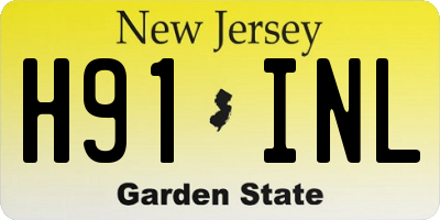 NJ license plate H91INL