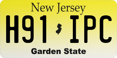 NJ license plate H91IPC
