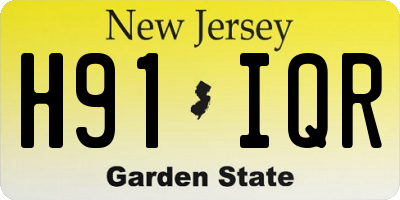 NJ license plate H91IQR