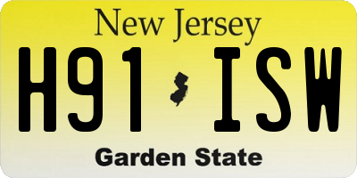 NJ license plate H91ISW