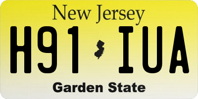 NJ license plate H91IUA