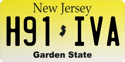 NJ license plate H91IVA