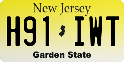 NJ license plate H91IWT