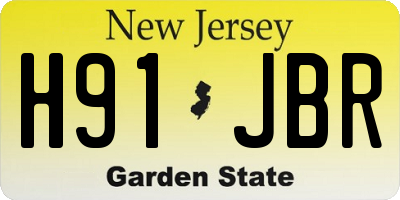 NJ license plate H91JBR